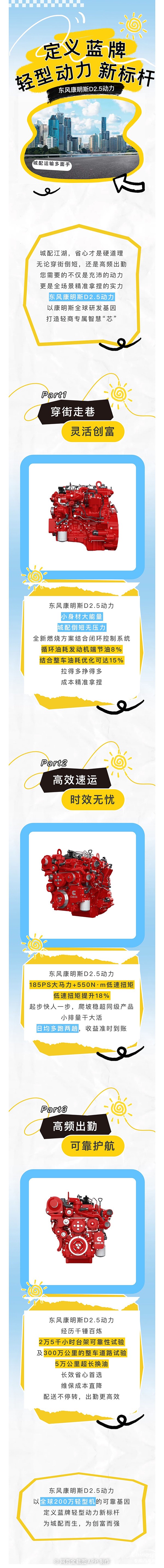 東風(fēng)康明斯D2.5動(dòng)力：城配運(yùn)輸多面手，精準(zhǔn)拿捏每一程