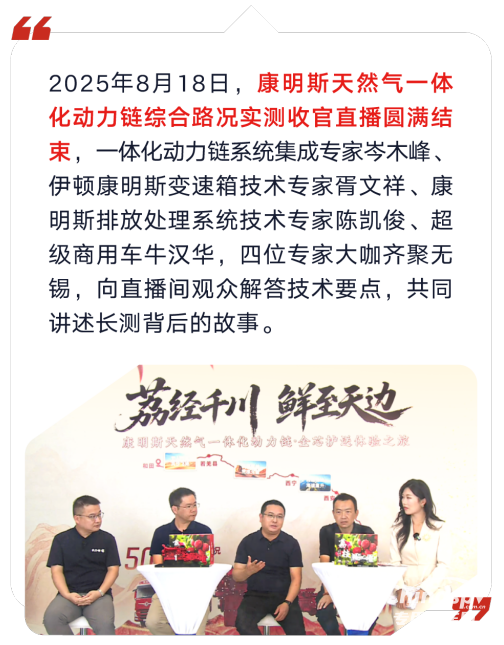 東風(fēng)康明斯天然氣一體化動(dòng)力鏈綜合路況實(shí)測(cè)圓滿收官：“既快又省”無懼征途！