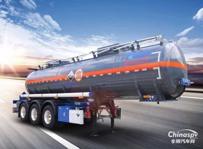 中集強冠合金鋼液罐車-8類腐蝕性危險品運輸旗艦車